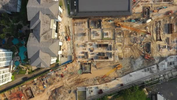 Coucher Soleil Kuala Lumpur Centre Ville Construction Aérienne Topdown Panorama — Video