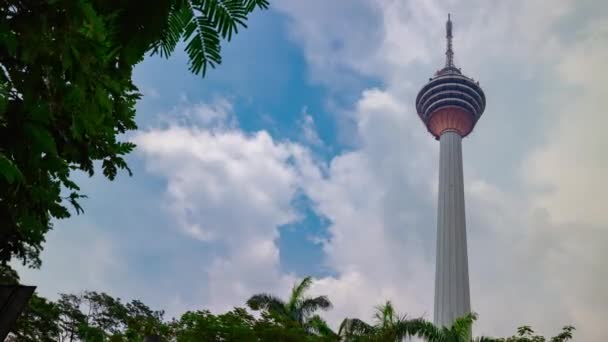 Kuala lumpur KLCC park whale pond downtown panorama 4k time lapse malaisia — Stock Video