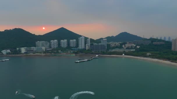 Sanya Çin Eylül 2018 Hainan Island Havadan Panorama Yaklaşık Eylül — Stok video