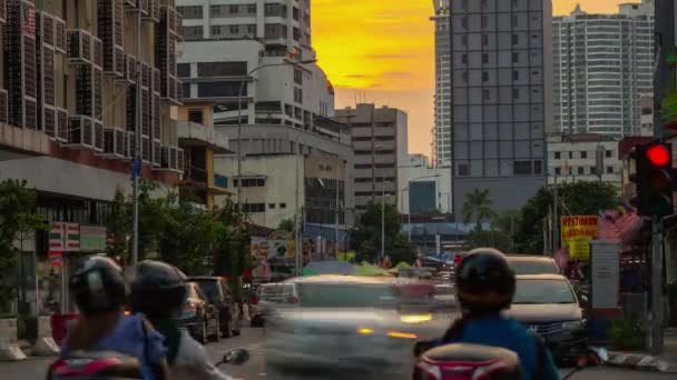 Day Time Kuala Lumpur City Center Traffic Street Crossroad Metro — Stock Video