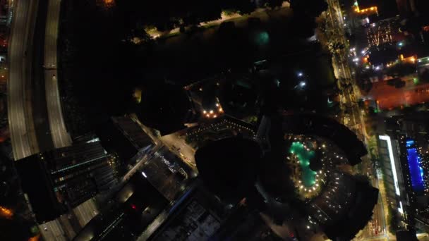 Куала Лумпур Малайзия Сентября 2018 Ночное Время Куала Лумпур Центре — стоковое видео