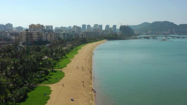 Sanya China Septiembre 2018 Panorama Aéreo Isla Hainan Circa Septiembre — Vídeos de Stock