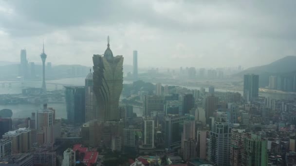 Vista de paisagem urbana da cidade de Macau — Vídeo de Stock