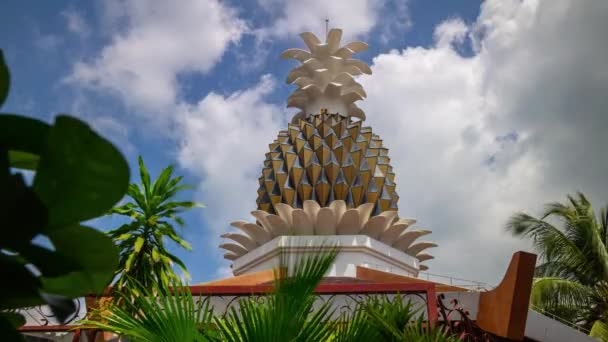 Słoneczny Dzień Sanya Miasto Lotnisko Budynek Panorama Timelapse Hainan Chiny — Wideo stockowe