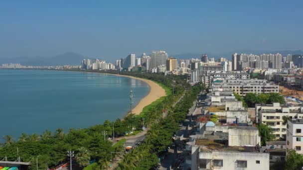 Sanya China Septiembre 2018 Panorama Aéreo Isla Hainan Circa Septiembre — Vídeos de Stock