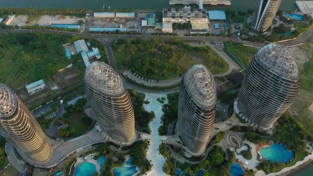 Sanya Čína Září 2018 Hainan Island Slavný Sanya Phoenix Hotel — Stock video