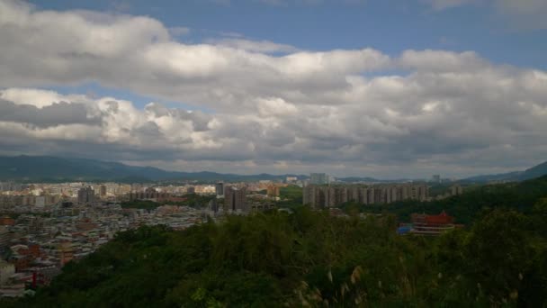 Ημέρα Ώρα Ταϊπέι Cityscape Πανόραμα Πλάνα Κίνα — Αρχείο Βίντεο