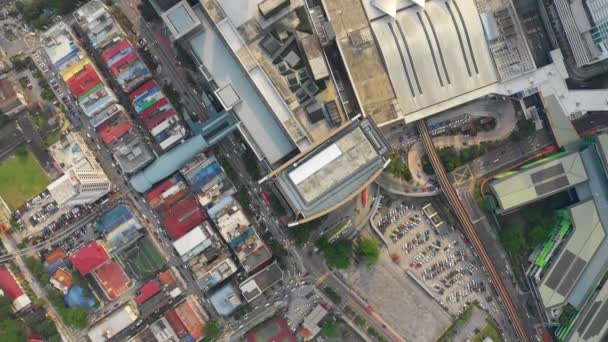 Napos Este Kuala Lumpur Városi Vasútállomás Légi Topdown Panoráma Malajzia — Stock videók