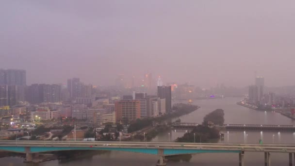 Vista sul paesaggio urbano della città di Macao — Video Stock