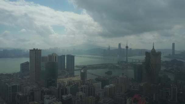 Vista de paisagem urbana da cidade de Macau — Vídeo de Stock