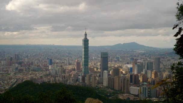 日时台北城市景观全景 画面中国 — 图库视频影像