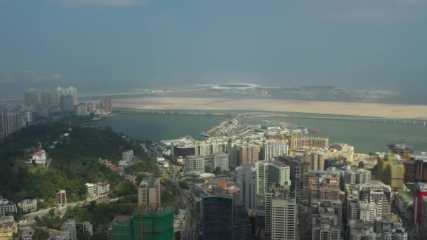 Vista sul paesaggio urbano della città di Macao — Video Stock