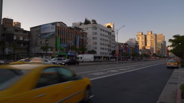 Taipei Taiwan Januar 2018 Sonniger Tag Taipei City Traffic Street — Stockvideo