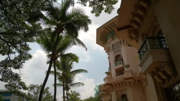 Dia Tempo Famoso Bangalore Cidade Palácio Frente Jardim Lento Movimento — Vídeo de Stock