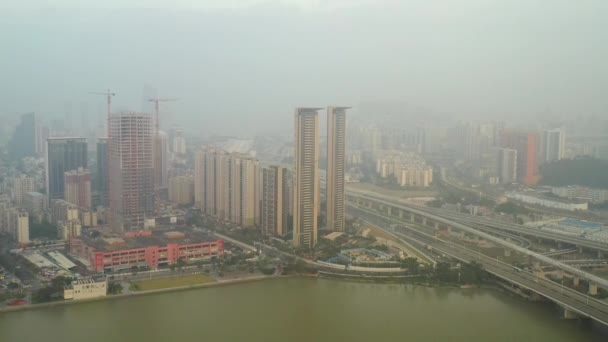 Stadsbilden utsikt över Macau city — Stockvideo