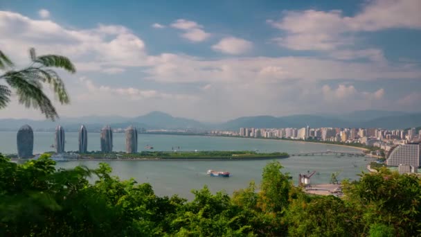 Sanya China Septiembre 2018 Isla Hainan Famoso Hotel Sanya Phoenix — Vídeos de Stock