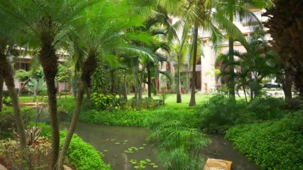 Den Slavný Bengalore Městský Palác Přední Zahrada Pomalý Pohyb Panorama — Stock video