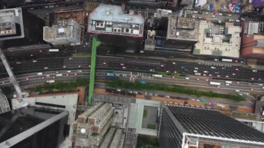 Hong Kong - 21 Aralık 2016: gün zaman hong kong şehir trafik tramvay yol yolculuk panorama 4k yaklaşık 21 Aralık 2016 hong kong.