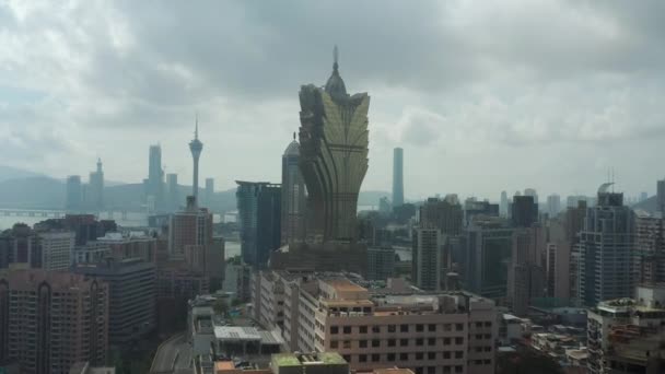 Vista del paisaje urbano de la ciudad de Macao — Vídeo de stock