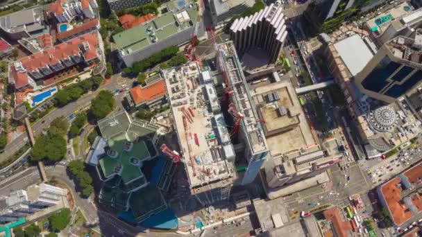 Singapore Ville Chine Ville Marché Aérien Topdown Panorama Timelapse — Video