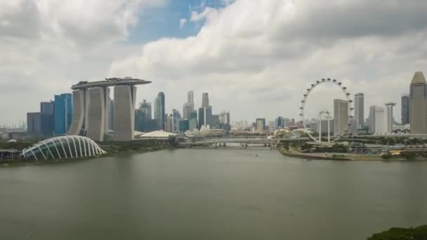 Jour Vol Dessus Singapore Ville Panorama Aérien Timelapse — Video