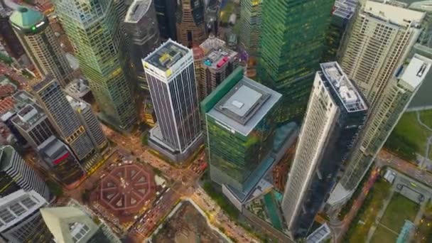 Singapore City China Town Marknaden Antenn Topdown Panorama Timelapse — Stockvideo