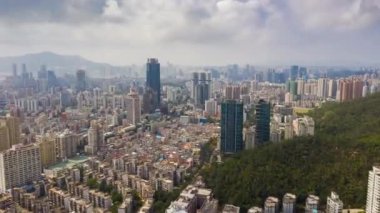 Makao - 2 Şubat 2019: macau cityscape downtownaerial panorama 4k circa 2 Şubat 2019 macau, çin.