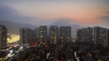 Makao - 2 Şubat 2019: macau cityscape downtownaerial panorama 4k circa 2 Şubat 2019 macau, çin.