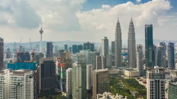 Kuala Lumpur Malasia Septiembre 2018 Kuala Lumpur Diurno Panorama Aéreo — Vídeo de stock