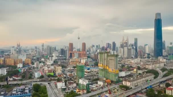 Kuala Lumpur Malaysia September 2018 Daytime Kuala Lumpur Downtown Aerial — Stock Video