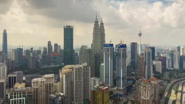 Kuala Lumpur Malasia Septiembre 2018 Kuala Lumpur Diurno Panorama Aéreo — Vídeos de Stock
