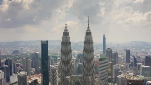 Kuala Lumpur Malaysien September 2018 Tagsüber Kuala Lumpur Innenstadt Luftaufnahme — Stockvideo