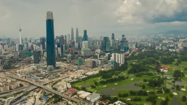 Kuala Lumpur Malaysia Settembre 2018 Daytime Kuala Lumpur Downtown Aerial — Video Stock