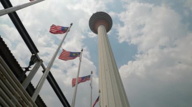 kuala lumpur Klcc park balina gölet şehir Panoraması 4 k zaman sukut malaisia