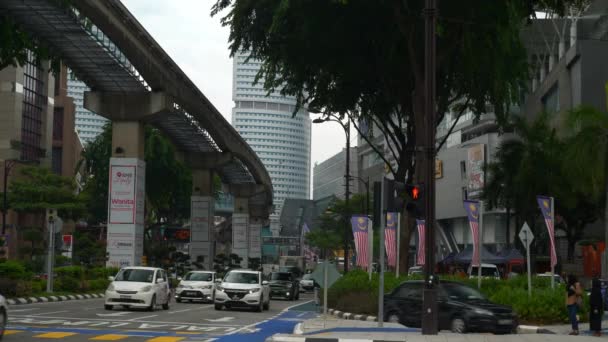 Kuala Lumpur Malásia Setembro 2018 Hora Dia Kuala Lumpur Centro — Vídeo de Stock