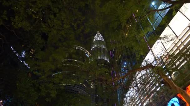 Kuala Lumpur Малайзія Вересня 2018 Нічний Час Kuala Lumpur Центрі — стокове відео