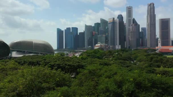 Singapura Paisagem Urbana Panorama Arial Imagens — Vídeo de Stock