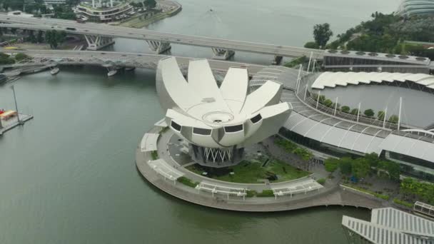 Singapore Febbraio 2019 Giornata Della Città Famosa Marina Baia Museo — Video Stock