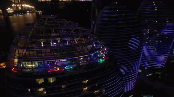 Sanya Chine Octobre 2018 Nuit Illuminée Sanya Célèbre Hôtel Complexe — Video