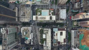 Shenzhen, Çin-3 Ekim 2018: gün zaman Shenzhen şehir ünlü trafik sokak Crossroad çatı Panoraması 4k yaklaşık Ekim 3 2018 Shenzhen, Çin.