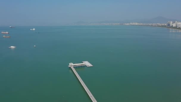 Sanya Hainan September 2018 Sanya Aerial Seascape Panorama Circa September — Stockvideo