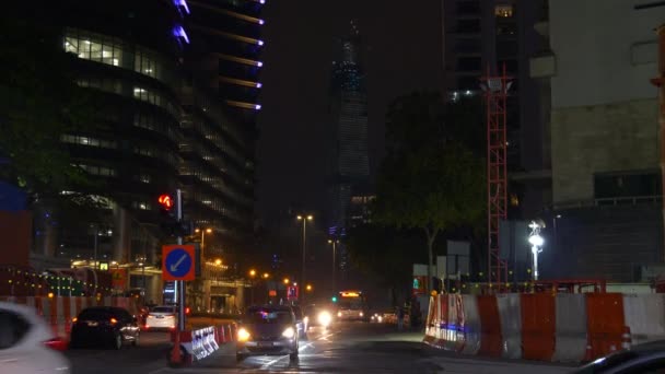 Kuala Lumpur Malajsie Září 2018 Noc Osvětlená Kuala Lumpur Městské — Stock video