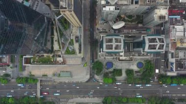 Shenzhen, Çin-3 Ekim 2018: gün zaman Shenzhen şehir ünlü trafik sokak Crossroad çatı Panoraması 4k yaklaşık Ekim 3 2018 Shenzhen, Çin.