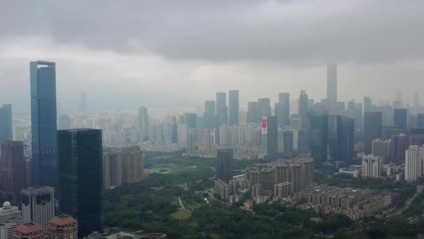 Shenzhen China Outubro 2018 Panorama Paisagem Urbana Shenzhen Dia Cerca — Vídeo de Stock