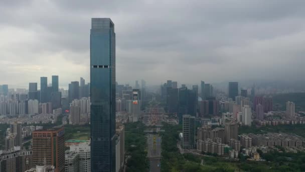 Shenzhen Kina Oktober 2018 Dag Tid Shenzhen Stadsbilden Panorama Circa — Stockvideo