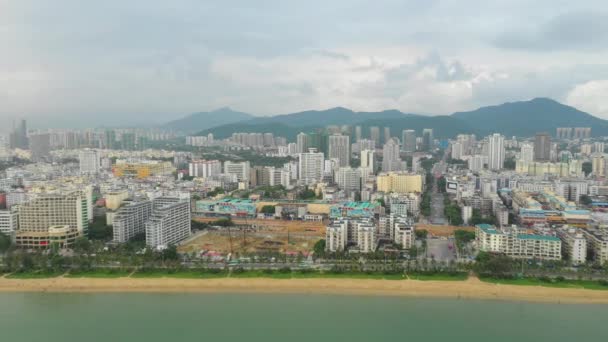 Sanya Hainan September 2018 Sanya Aerial Sea Cape Panorama Circa — Stockvideo