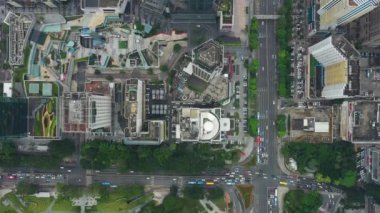 Shenzhen, Çin-3 Ekim 2018: gün zaman Shenzhen şehir ünlü trafik sokak Crossroad çatı Panoraması 4k yaklaşık Ekim 3 2018 Shenzhen, Çin.