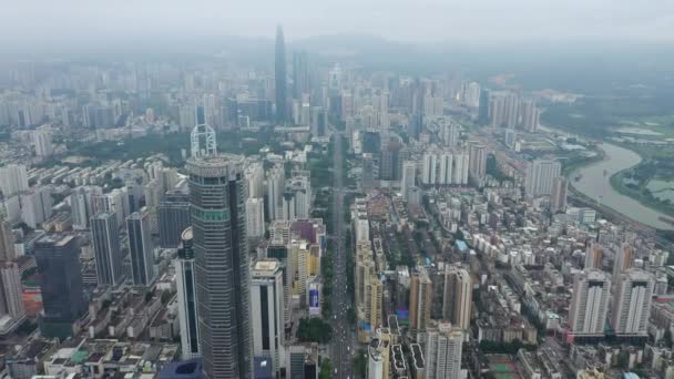 Shenzhen Chiny Październik 2018 Dzień Shenzhen Gród Panorama Circa Października — Wideo stockowe