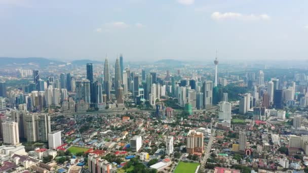 Kuala Lumpur Malajsie Září 2018 Slunečný Den Kuala Lumpur Centru — Stock video