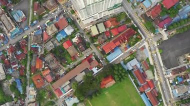 Kuala Lumpur, Malezya - 25 Eylül 2018: güneşli gün kuala lumpur şehir merkezi havacılık panorama 4k dolaylarında 25 Eylül 2018 Kuala lumpur, malezya, Malezya.